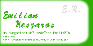 emilian meszaros business card